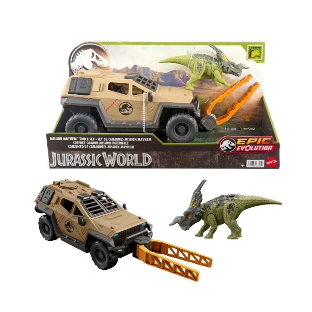 NIB Jurassic World Mission Mayhem Truck & Dinosaur Toy Set